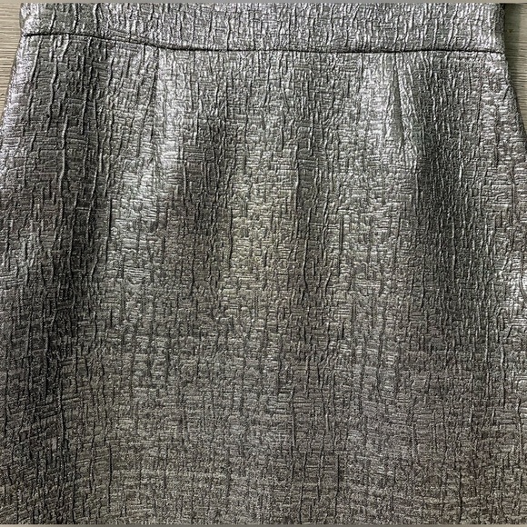 NWT Susan Monaco Silver Chrome Metallic Bodycon Pencil Midi Dress Sz 6 - Picture 10 of 14